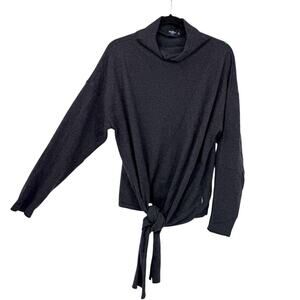 Holebrook Sweden Women XL Emmy Tie Sweater Extra Fine Merino Wool Turtleneck